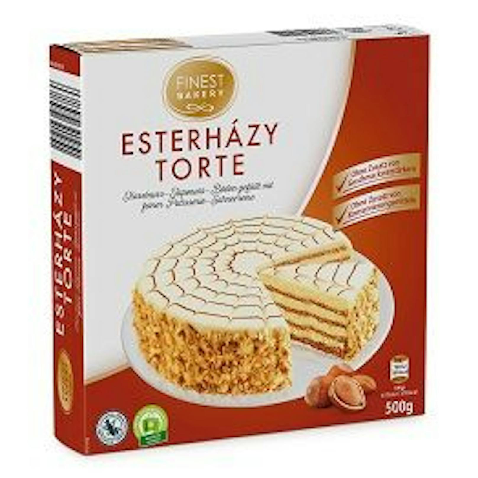 FINEST BAKERY Vatertagstorte: Esterhazy oder Praliné, 500 g, um 6,99 Euro per Stück