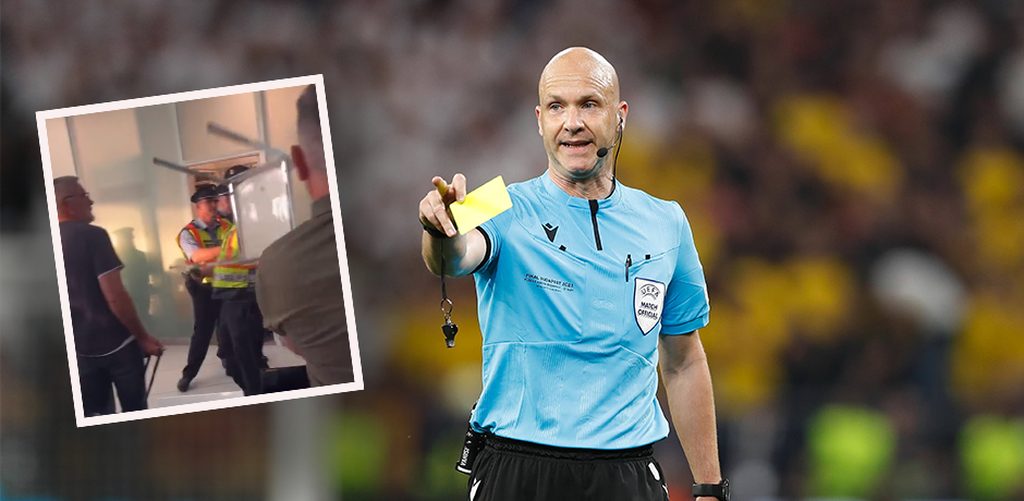 Schiedsrichter Anthony Taylor wurde auch am Flughafen von Roma-Fans attackiert. 