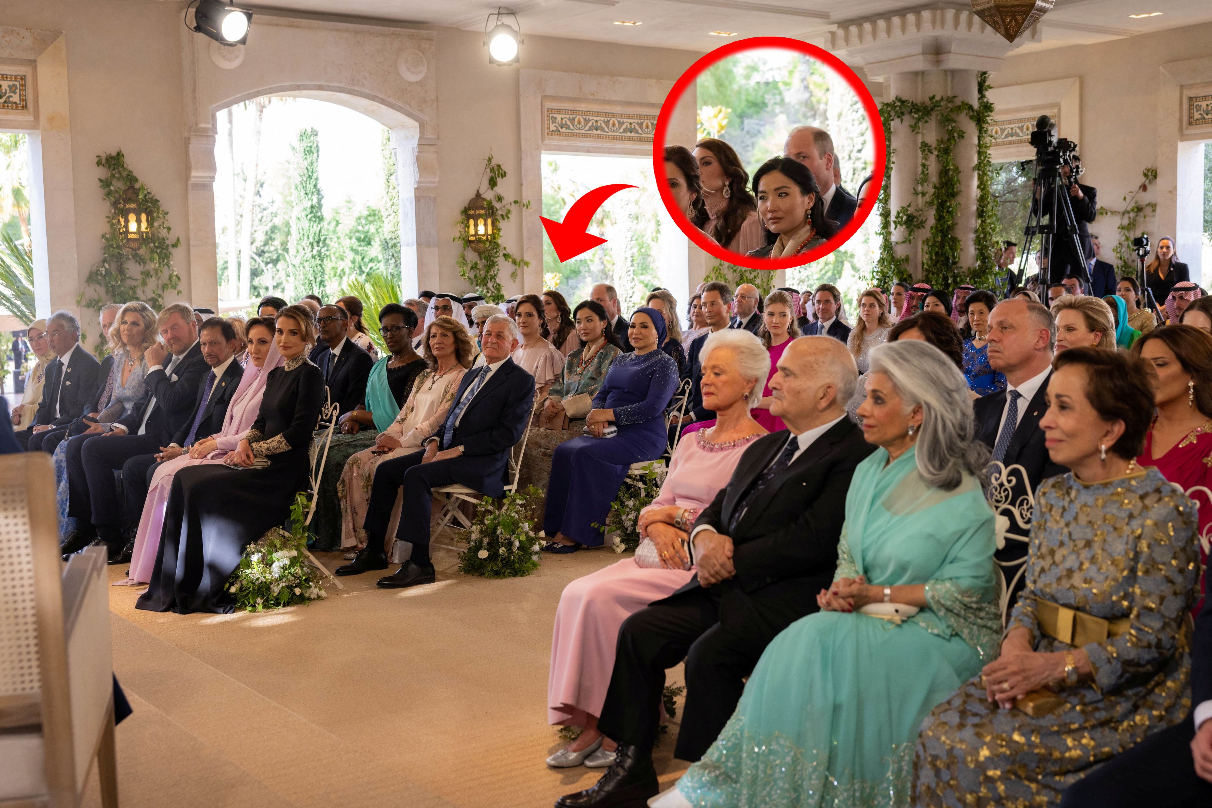 Prinzessin Kate und Prinz William wurden in den hinteren Reihen untergebracht.