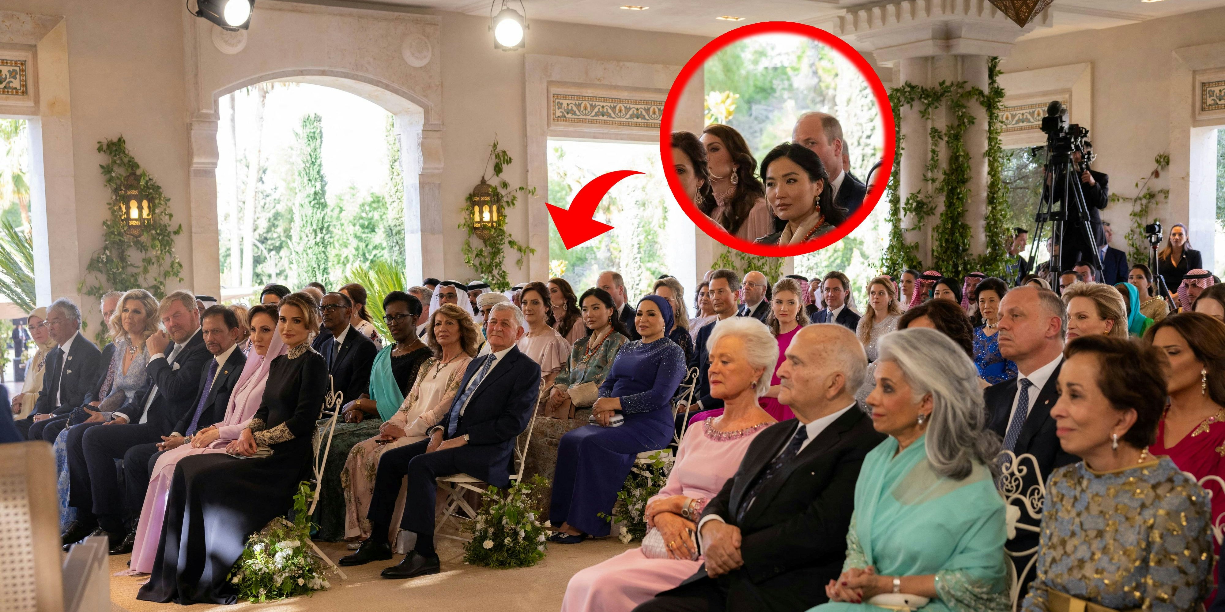 Prinzessin Kate und Prinz William wurden in den hinteren Reihen untergebracht.