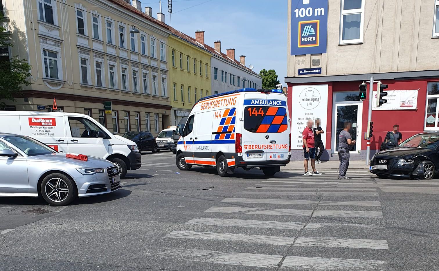 Auf der Siemensstraße ereignete sich am Freitag ein Unfall.