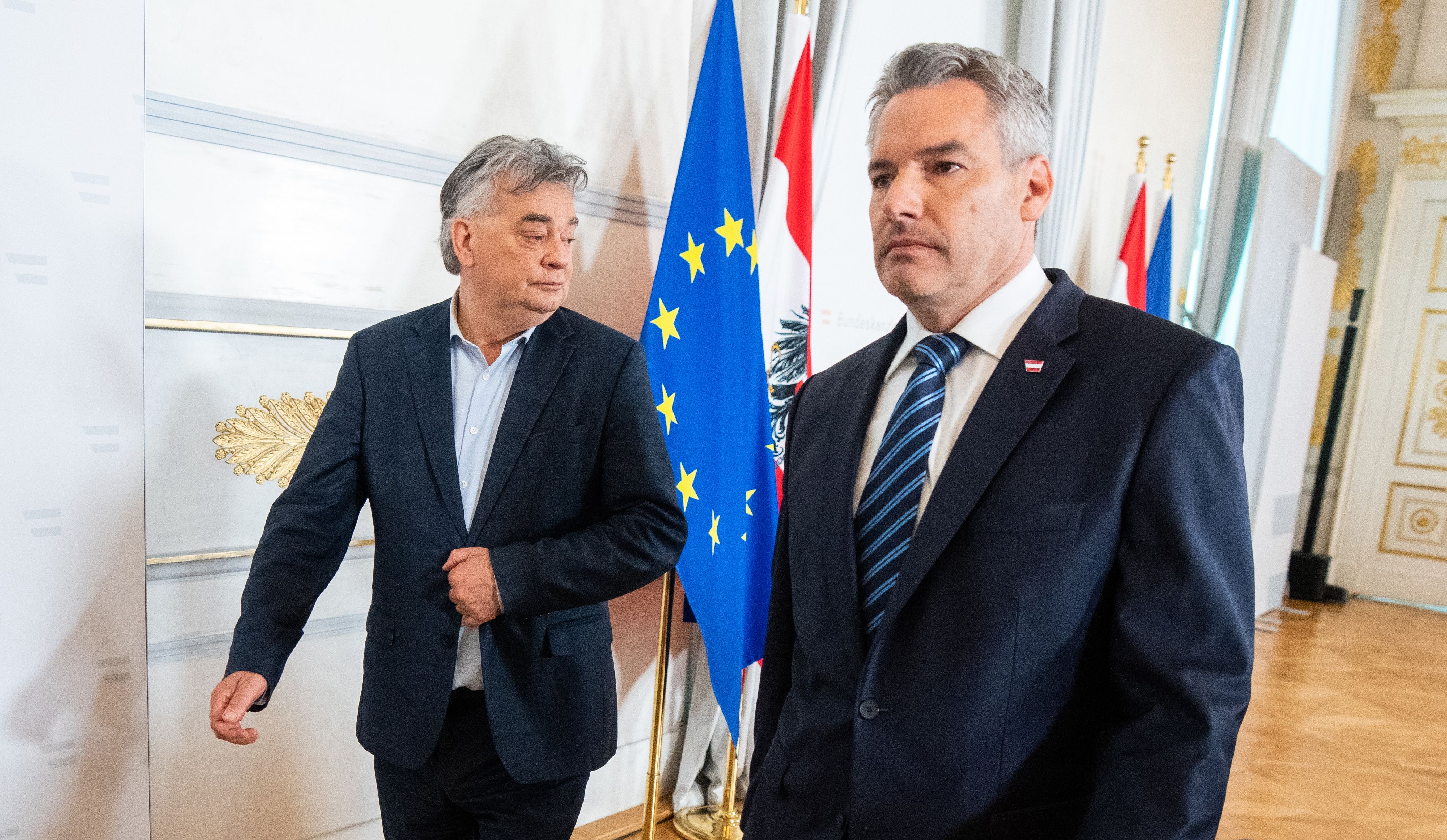 Nicht immer glückliche Koalitionspartner: Werner Kogler und Karl Nehammer.