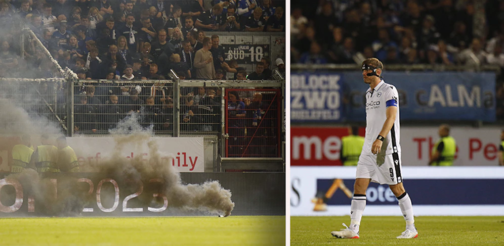 Ein Pyro-Eklat rund um die Arminen-Fans. 