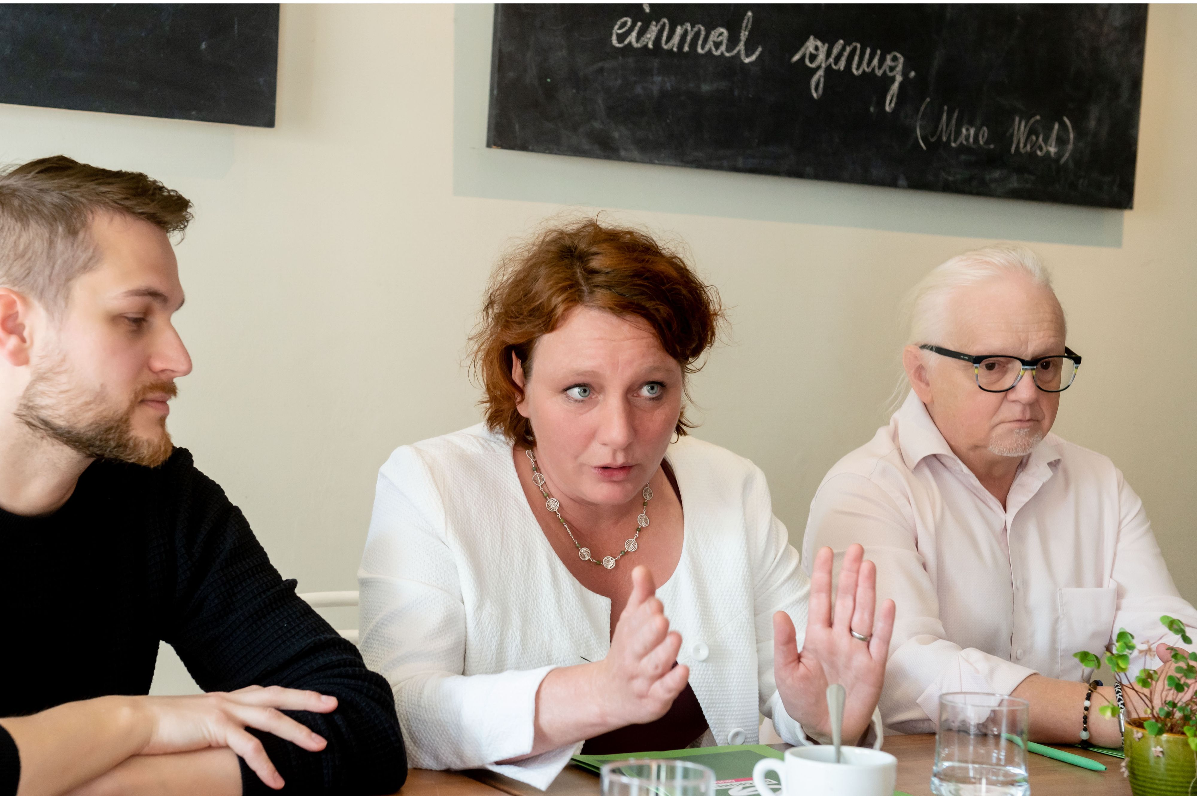 emeinderat und Klubsprecher Michael Diller, Stadträtin und Parteiobfrau Selina Prünster und Beschwerdeführer Andreas Löffler