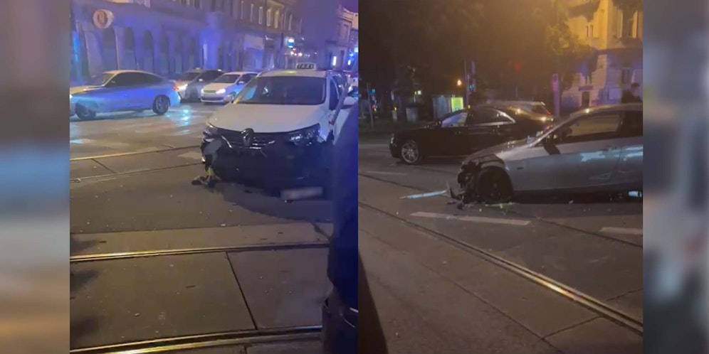 Bei dem Verkehrsunfall waren drei Fahrzeuge beteiligt.