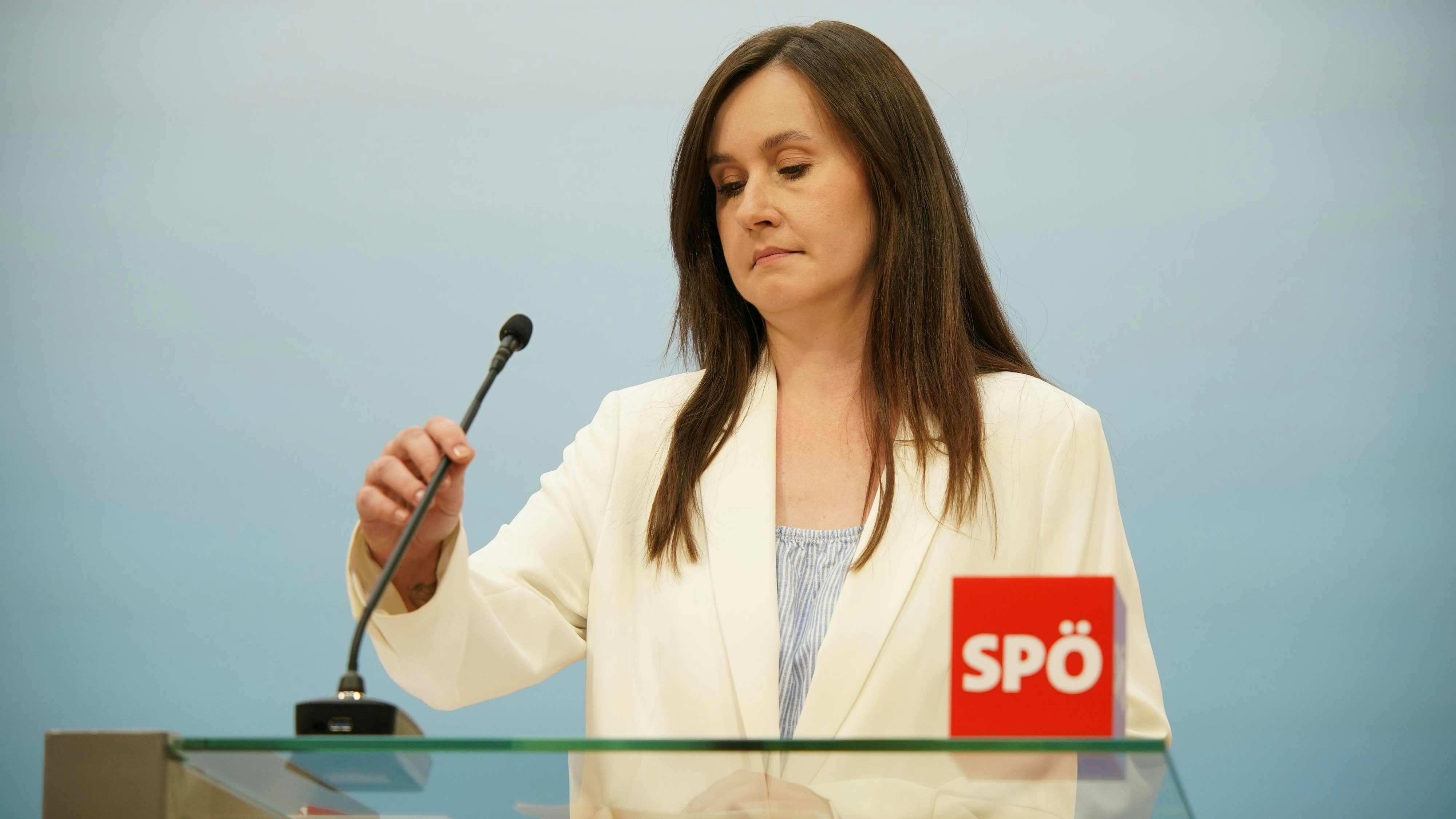 Michaela Grubesa, die Leiterin der Wahlkommission, verkündete am Montag den Fehler bei der Wahl zum Parteivorsitzenden.