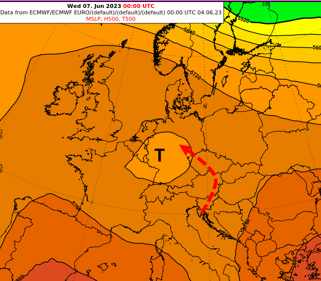 Ein Höhentief über Deutschland führt feuchtwarme Luft ins Land.