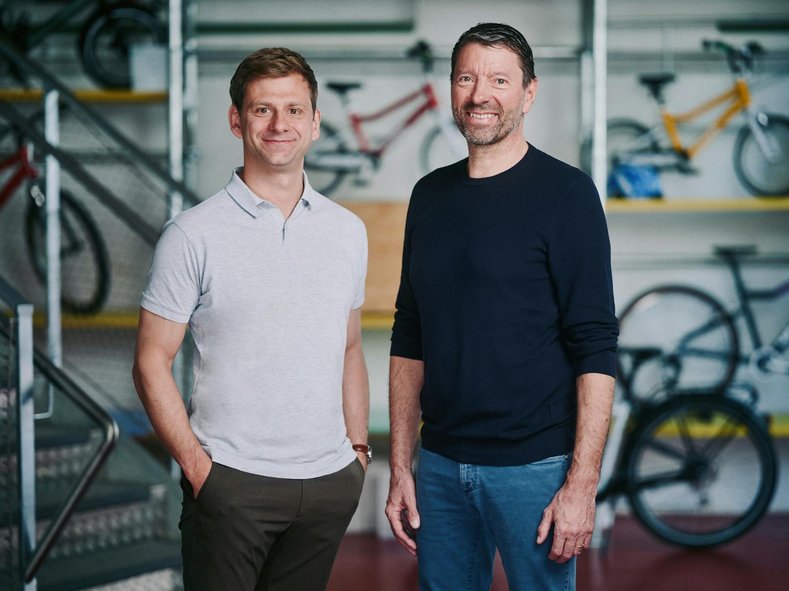 woom-CEO Paul Fattinger und Kasper Rorsted