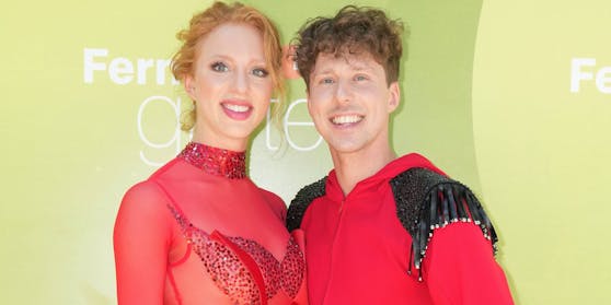 Anna Ermakova war mit ihrem Tanzpartner Valentin im "Fernsehgarten".