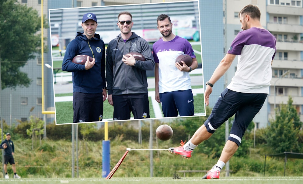 Andi Ivanschitz und Markus Suttner als Kicker bei den Vikings                               