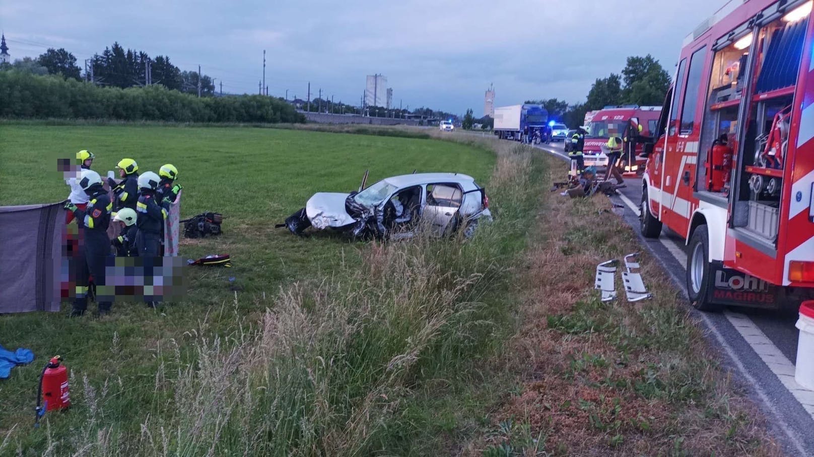 Der Streckenabschnitt, auf dem der Crash passierte, ...