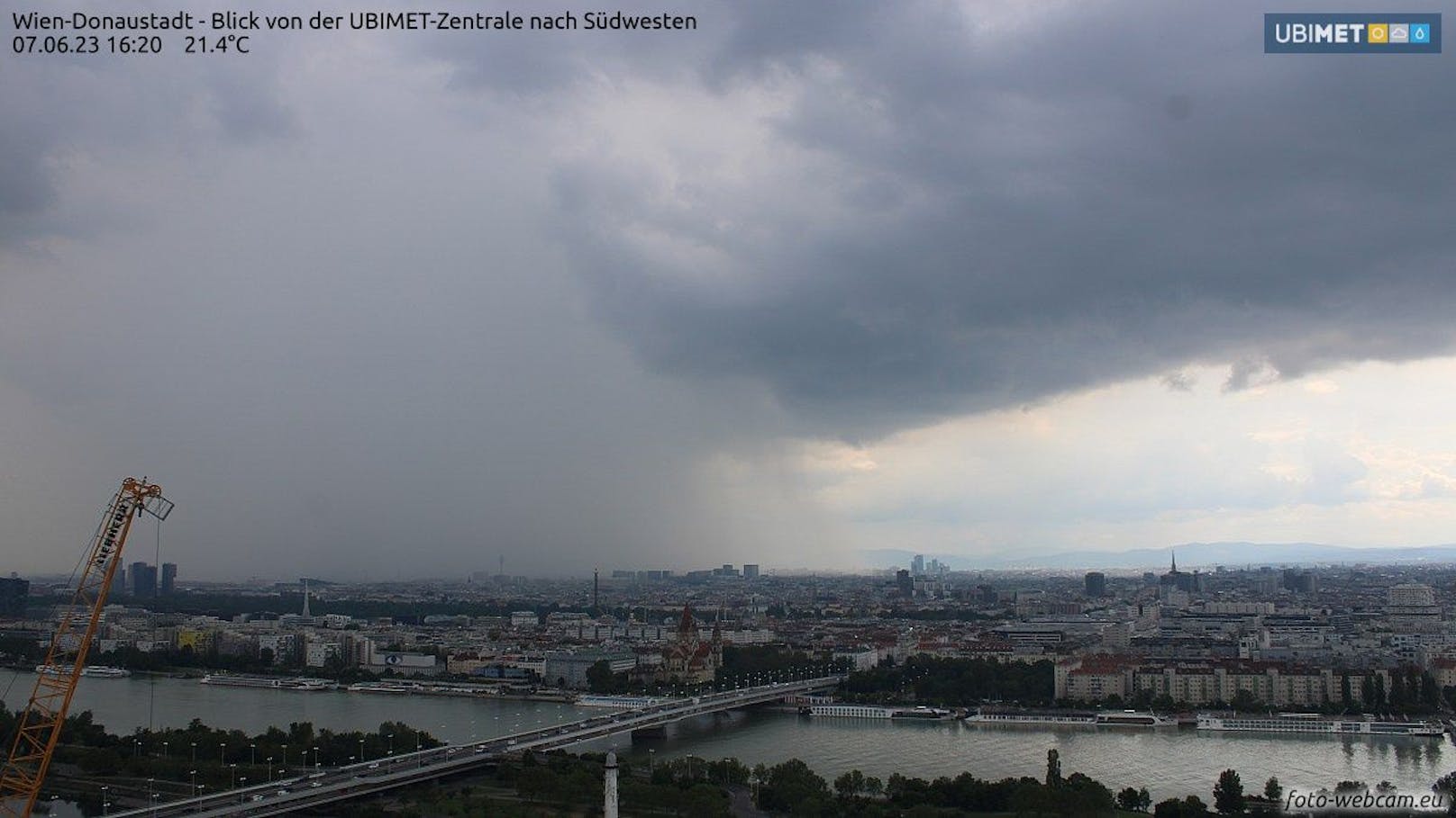 Rund um Wien entstehen derzeit wieder Gewitter.