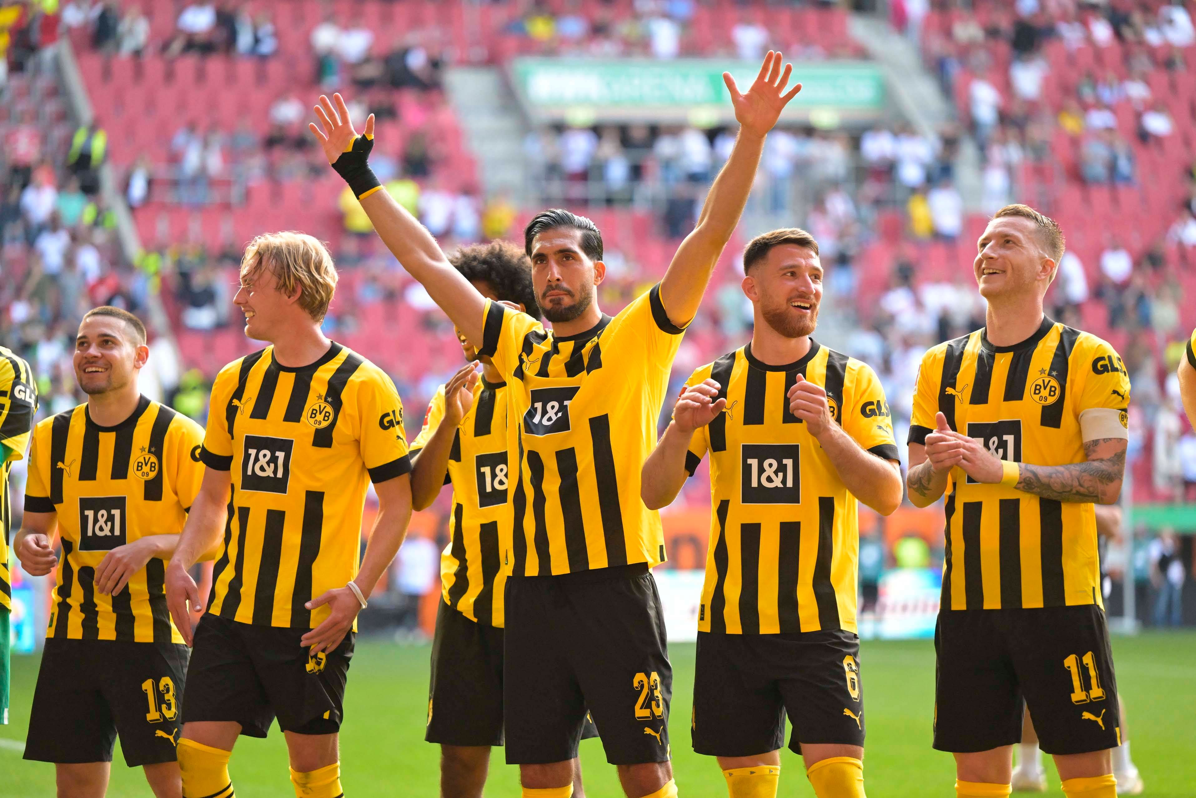 Jubel bei Dortmund, aber Raphael Guerreiro ganz links wechselt zu den Bayern