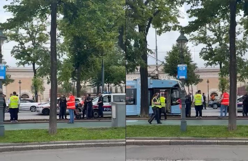 Der Mann wurde bei der Hofburg von der Straßenbahn erfasst. 