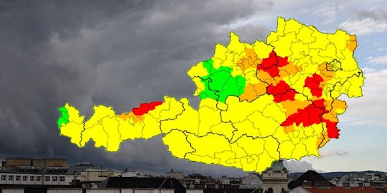 Unwetter-Alarm am Donnerstag in Österreich.