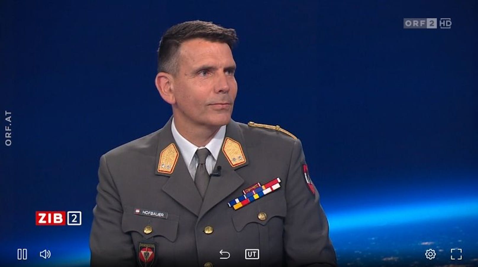 Generalmajor Günther Hofbauer am späten Freitagabend in der ORF-"ZIB2".