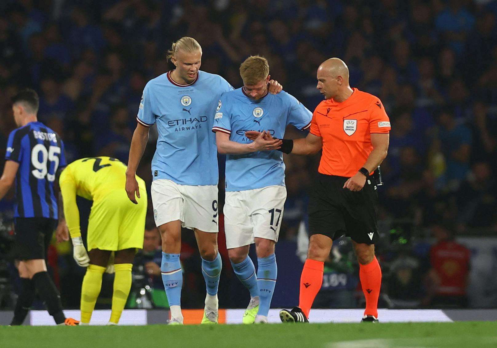 City-Star Kevin de Bruyne musste ausgetauscht werden. 