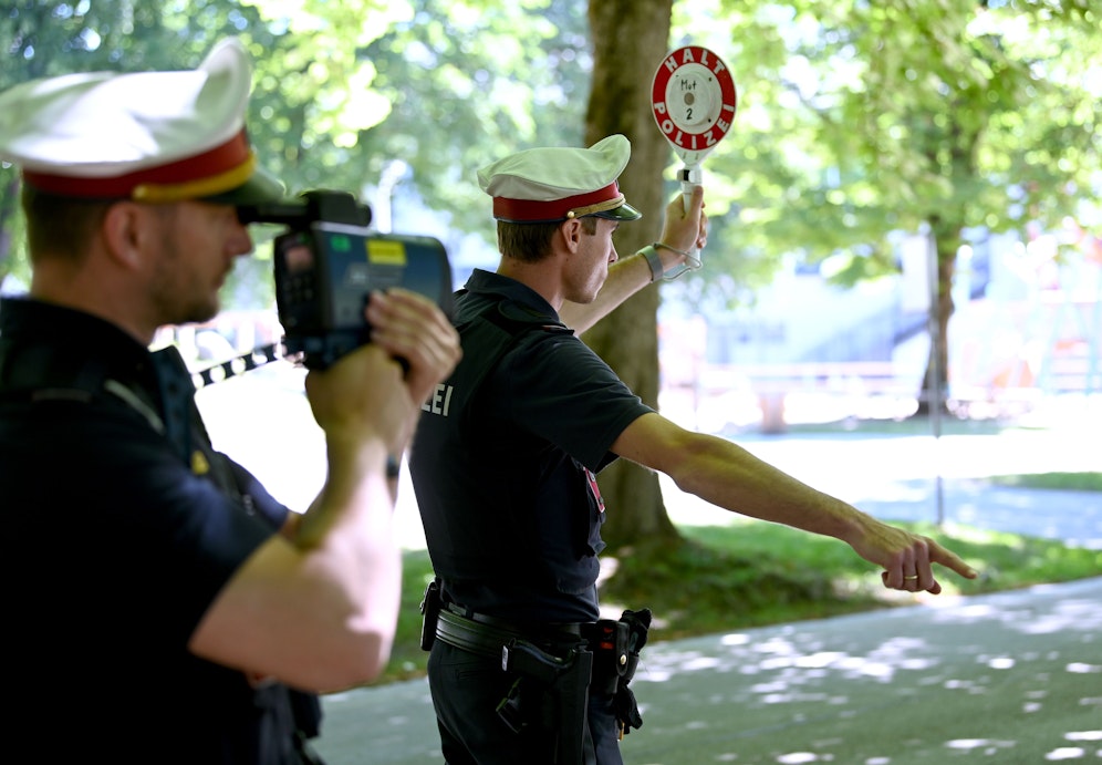 Radarmessung der Polizei (Symbolfoto)