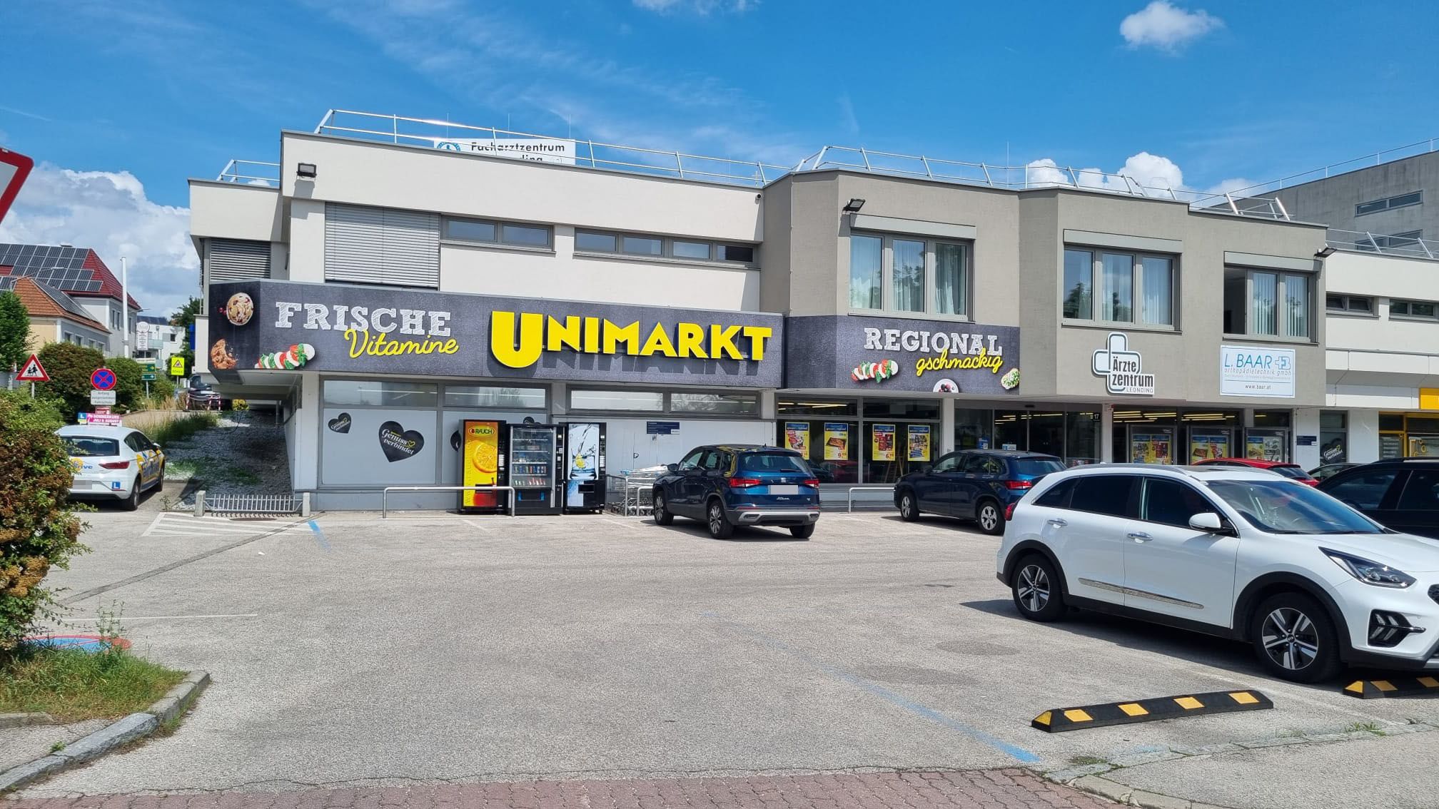 Aus Protest gegen seine Kündigung hauste der geschasste Franchisenehmer in dieser Unimarkt-Filiale in Leonding (Bez. Linz-Land).