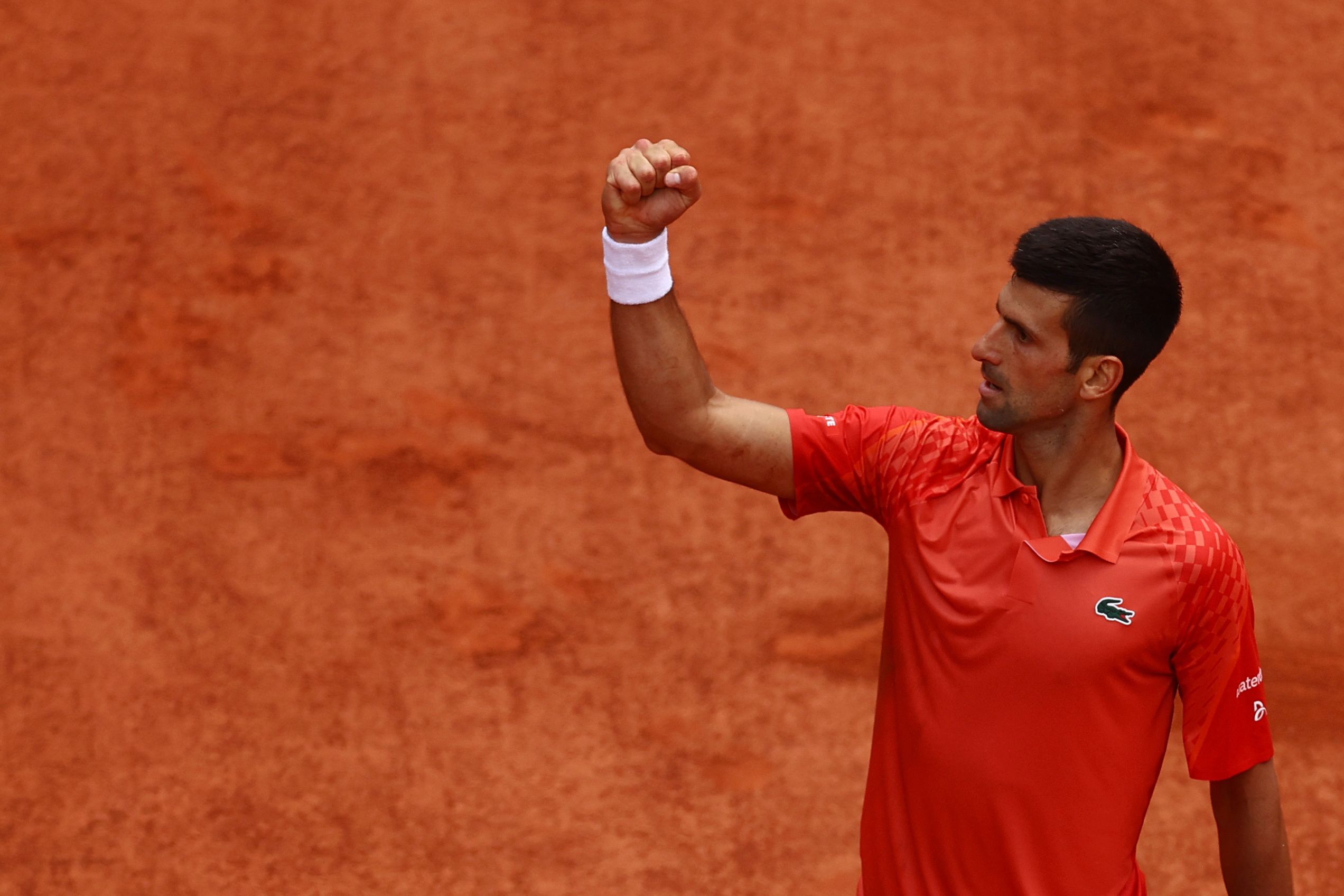 Tennis - French Open - Roland Garros, Paris, France - June 11, 2023 Serbia's Novak Djokovic reacts during the final match against Norway's Casper Ruud REUTERS/Kai Pfaffenbach