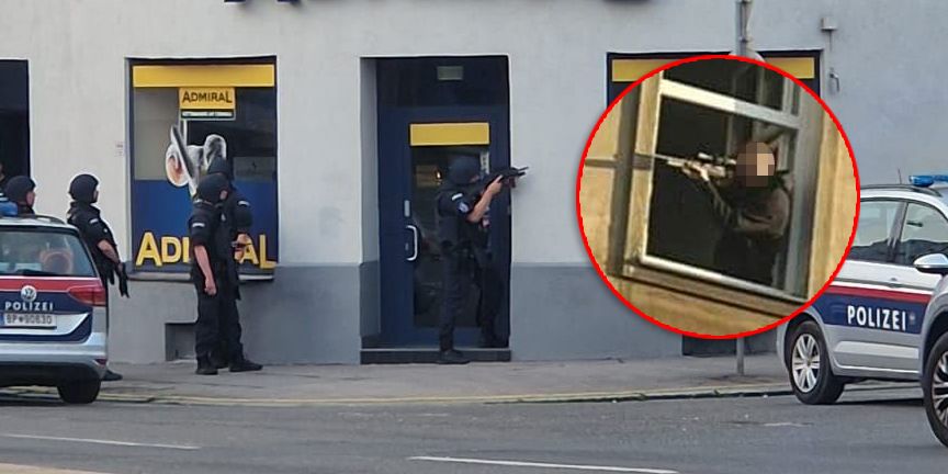 In Wien-Favoriten zu einem Polizeieinsatz. Ein Mann zielte mit einem Gewehr in favoriten aus dem Fenster.