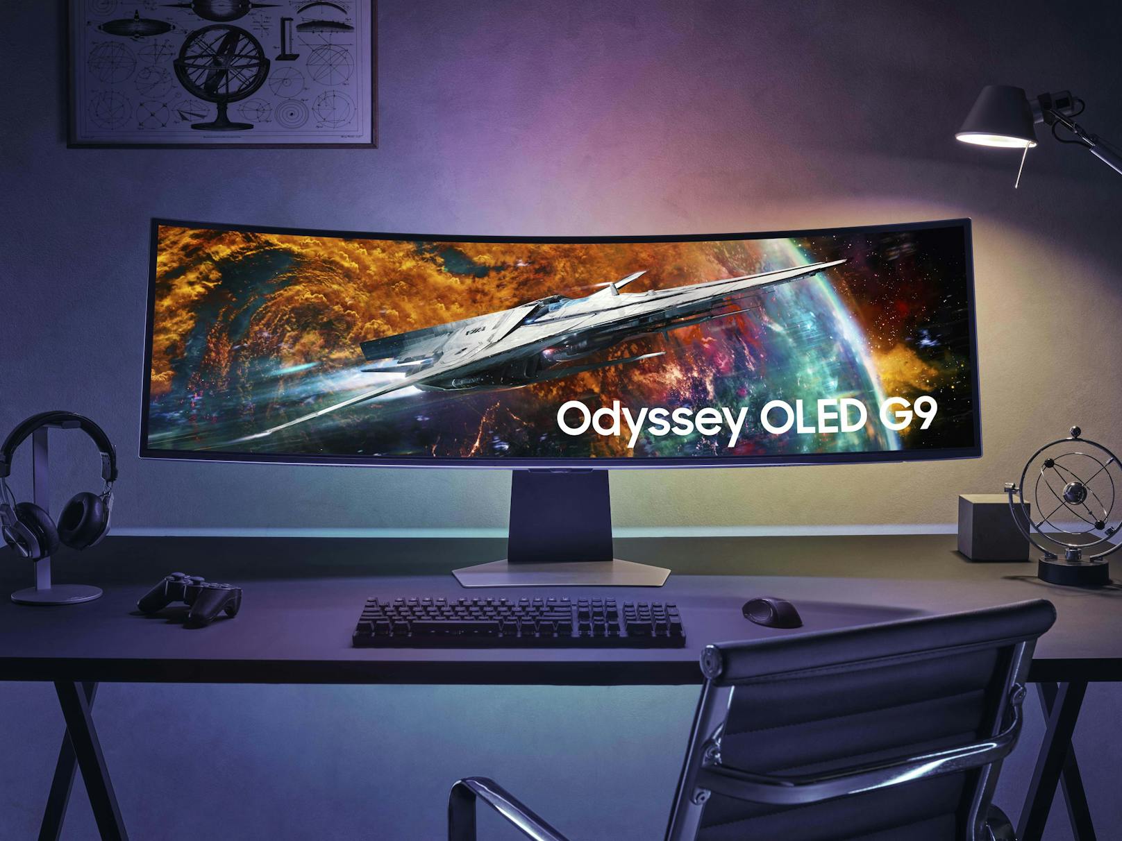 Der Odyssey OLED G9 bietet vielseitige Anschlussmöglichkeiten von einem zentralen USB-Hub aus, einschließlich HDMI 2.1 und Micro HDMI 2.1, Display Port 1.4 und Auto Source Switch+.