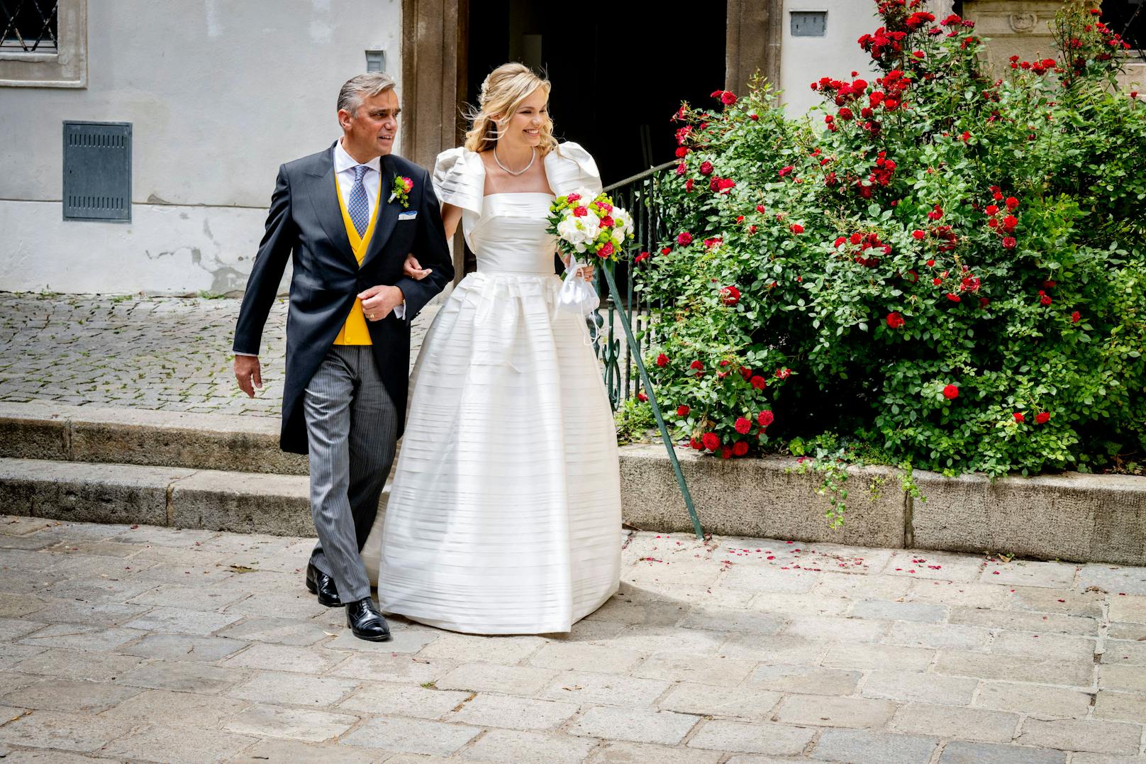 Prinz Johann-Wenzel von und zu Liechtenstein und Gräfin Felicitas von Hartig haben sich am Samstag in Wien das Jawort gegeben.