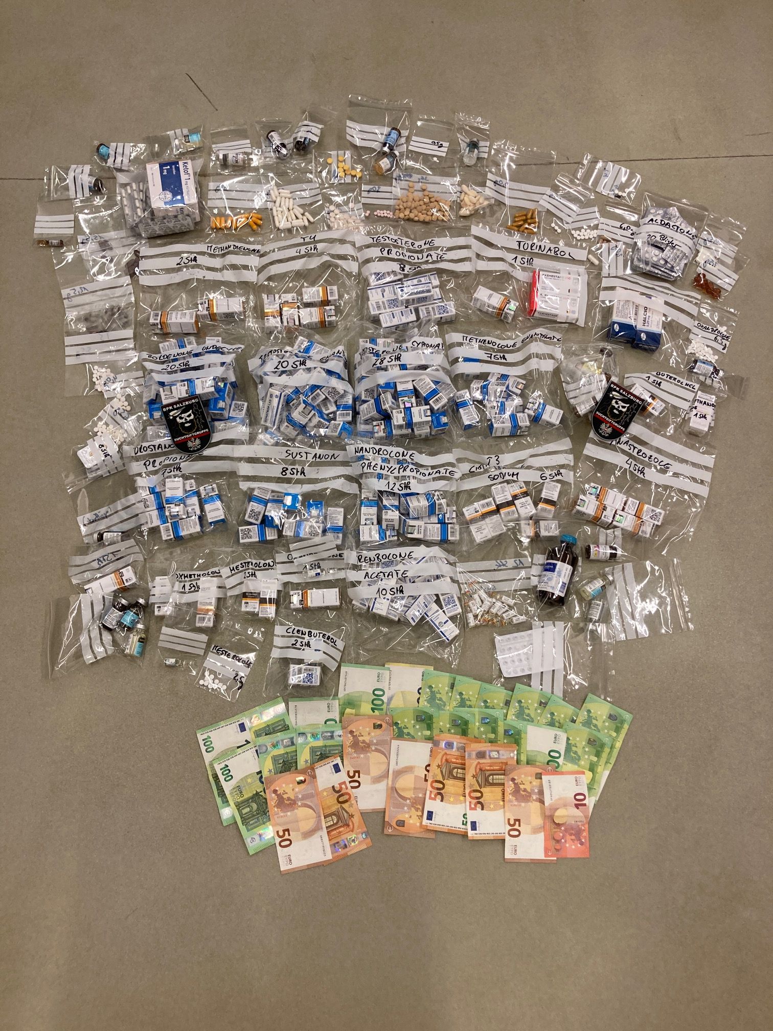 Die Polizei stellte das Dopingmittel sicher.