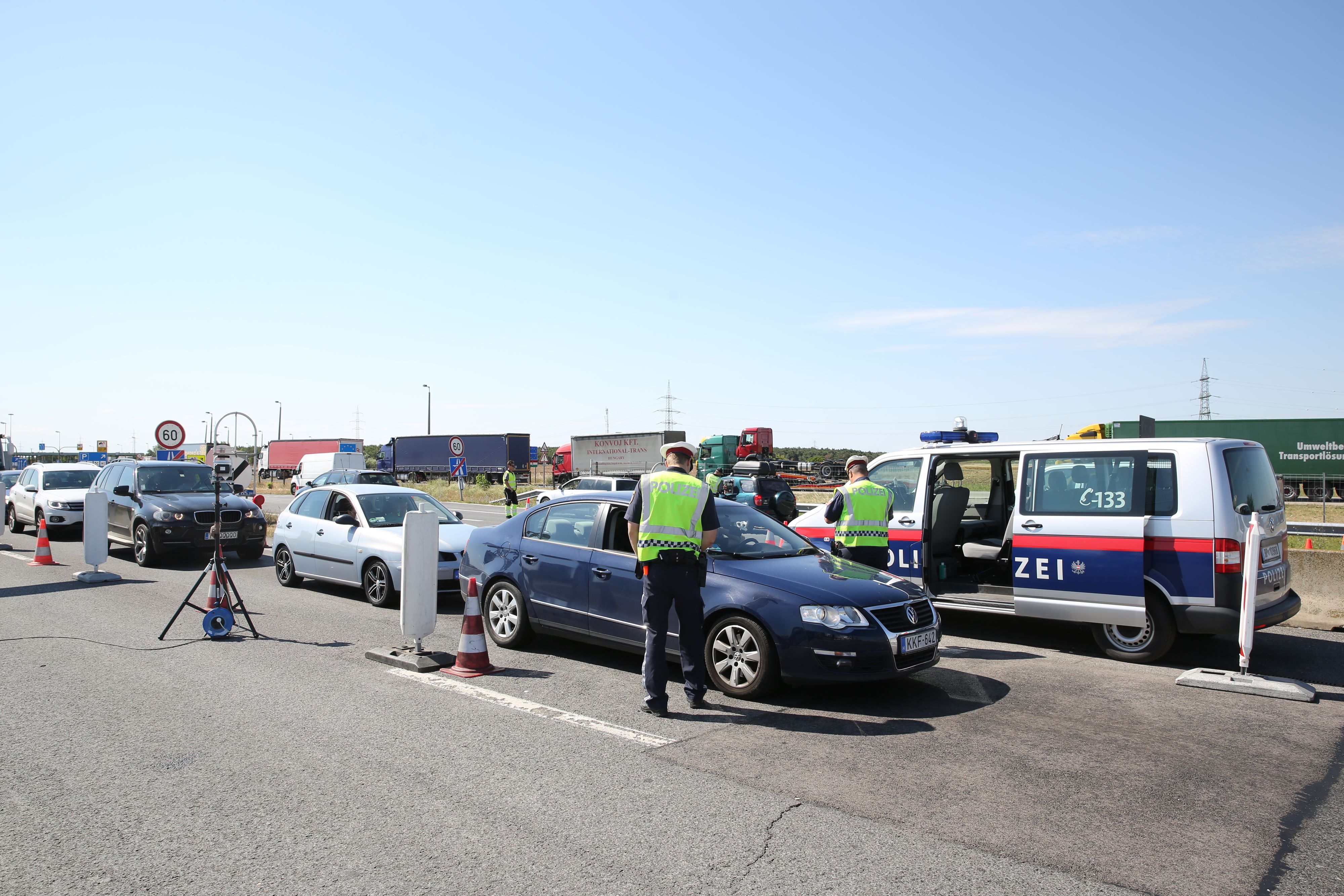 Grenzkontrollen in Nickelsdorf (Symbolbild)