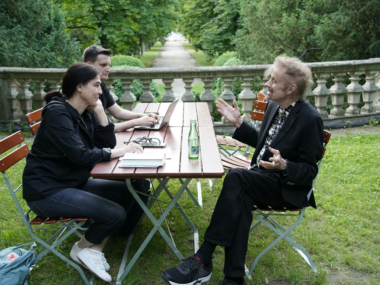 T.C. Boyle im "<em>Heute</em>"-Interview mit Lydia Matzka-Saboi und Clemens Pilz.