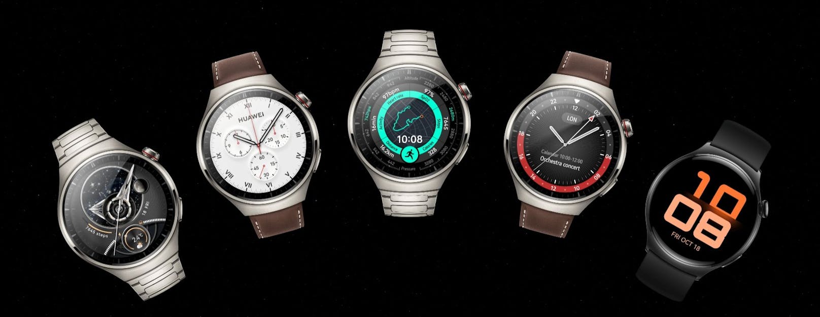 Sowohl das Design der neuen Huawei Watch 4 Pro Serie als auch die Armbänder können nach Lust und Laune getauscht werden.
