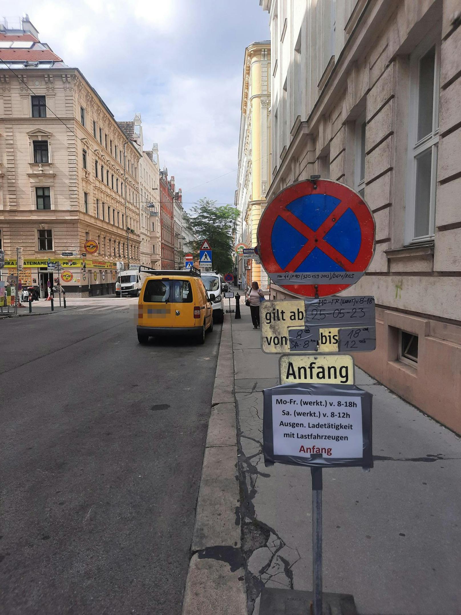 Letzte Woche sorgte dieses Schild für Wut bei einem Wiener Lieferanten!