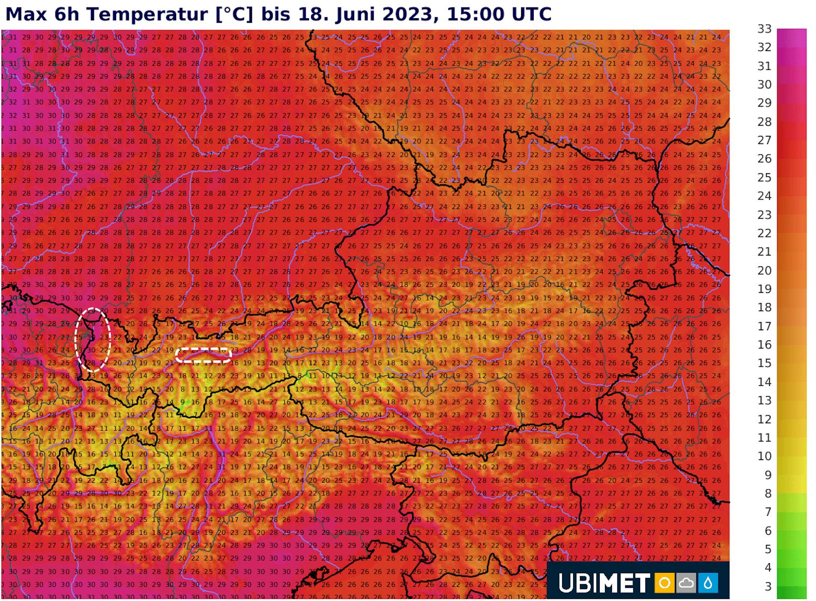 Am Sonntag deuten die Modelle erstmals auf 30 Grad im Westen Österreichs.