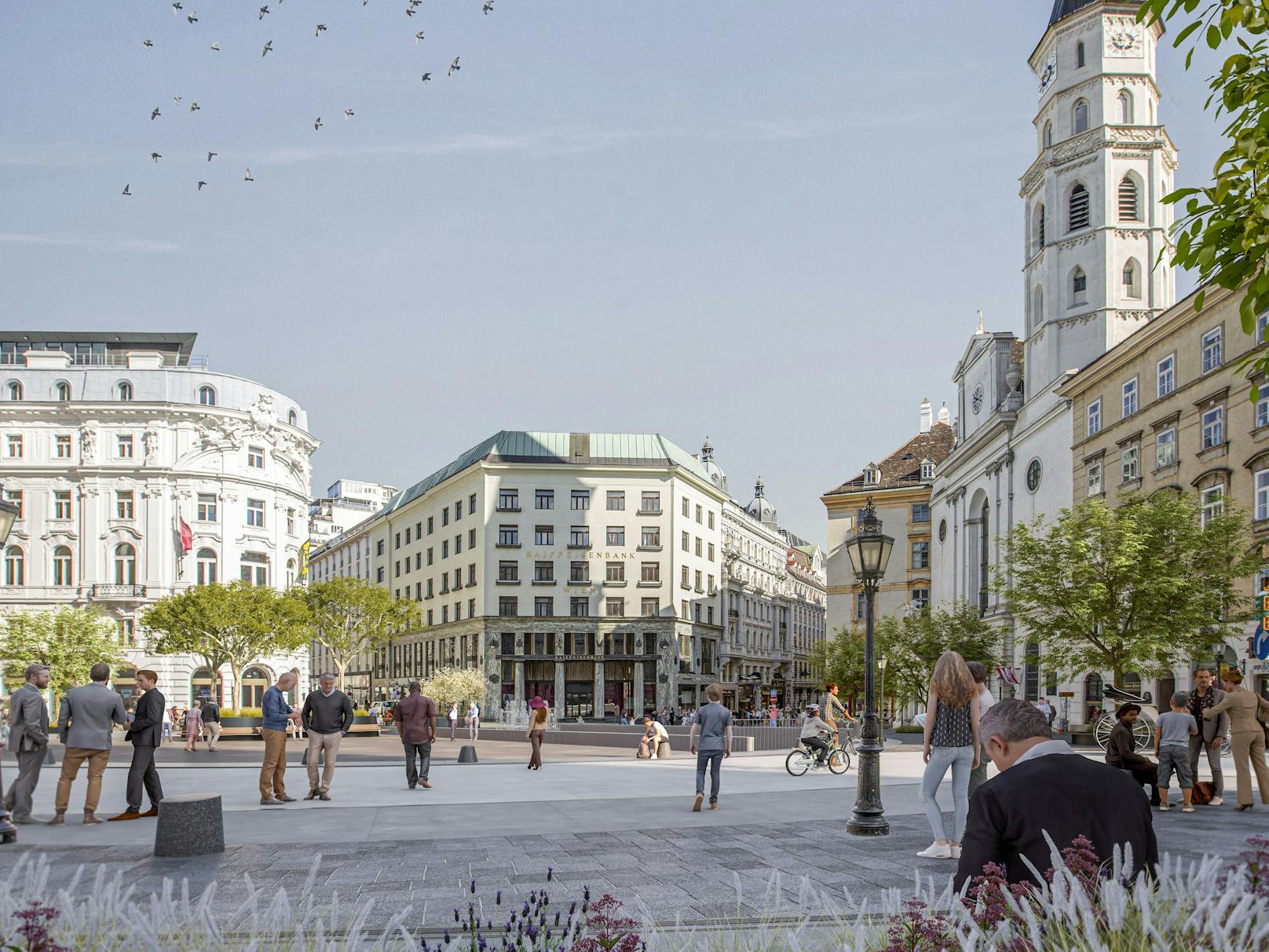Im Februar 2024 starten die Arbeiten für den neuen Michaelerplatz.