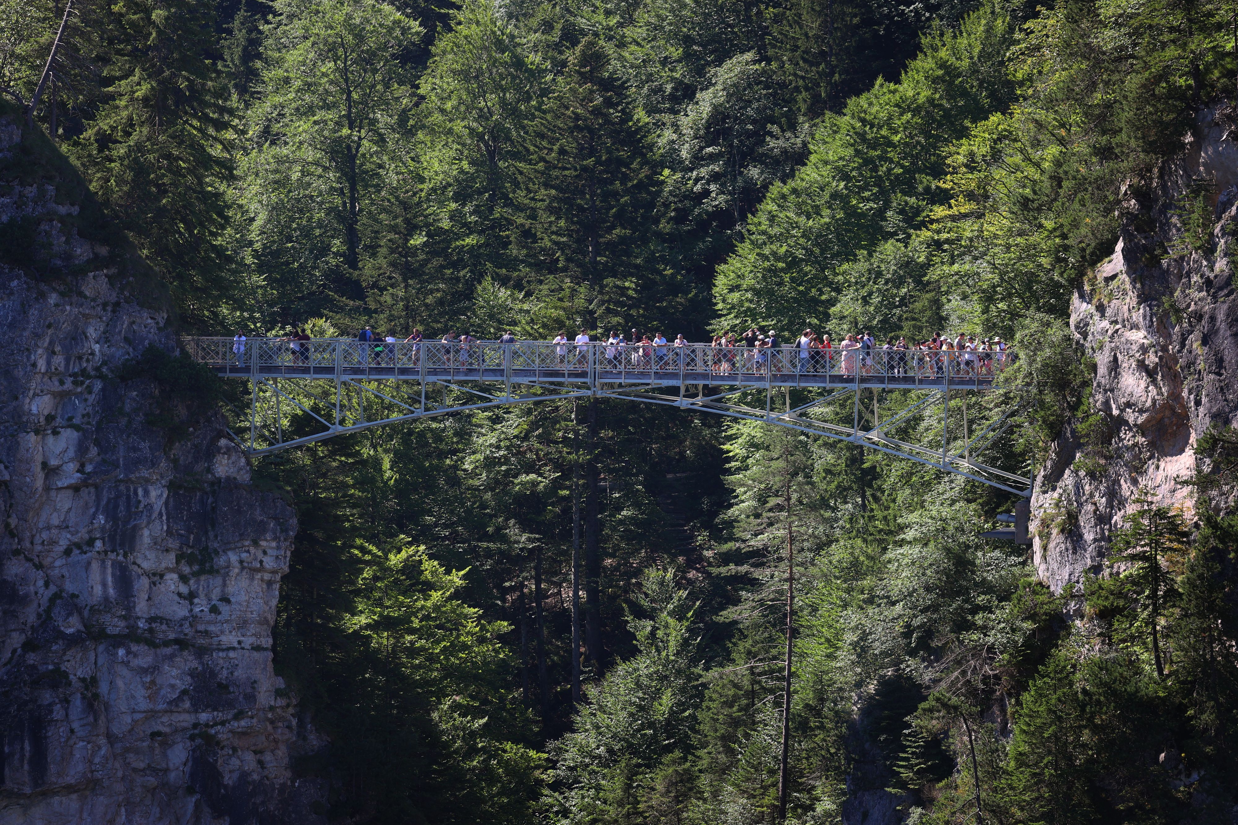 Die Marienbrücke bei Schloss Neuschwanstein - hier stieß der Mann die Frauen hinunter.