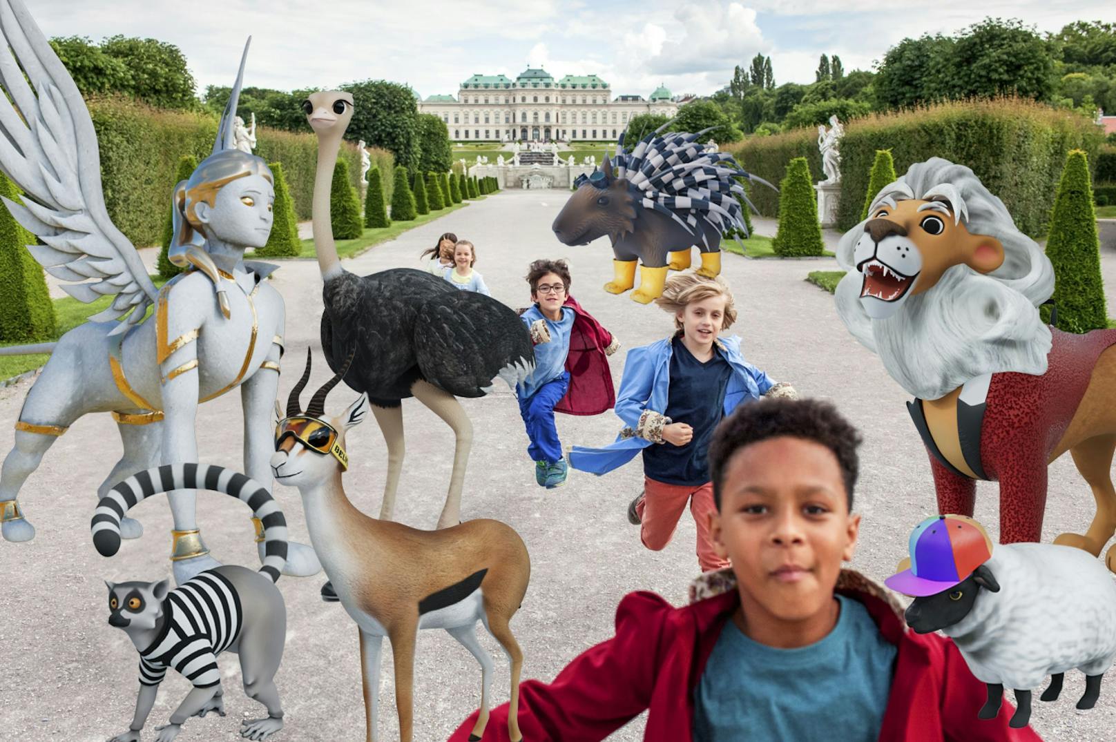 "The Fantastic Palastics" – neues Augmented-Reality-Spiel im historischen Garten des Wiener Belvedere