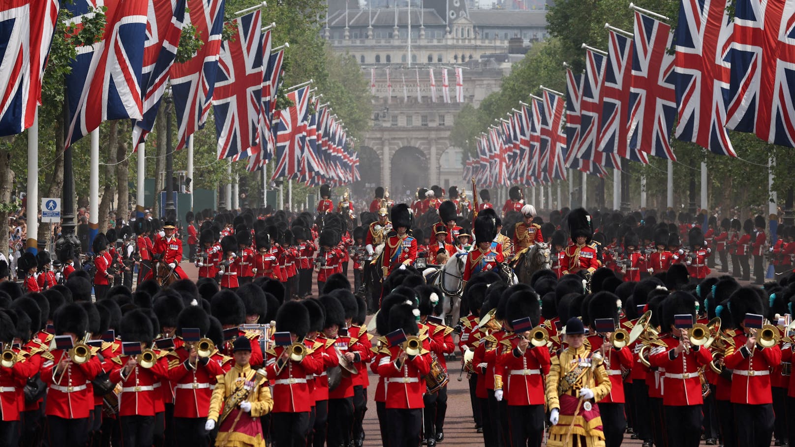 Erstmals seit der Krönung von King Charles III. fand 2023 die "Trooping the Colour"-Parade statt.