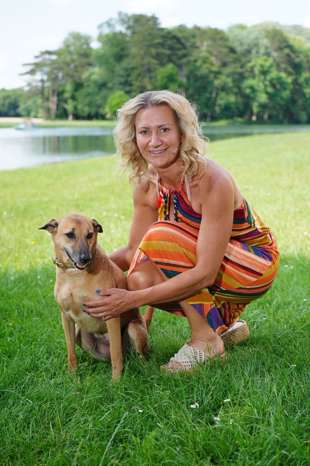 Angelika Niedetzky mit Amal.
