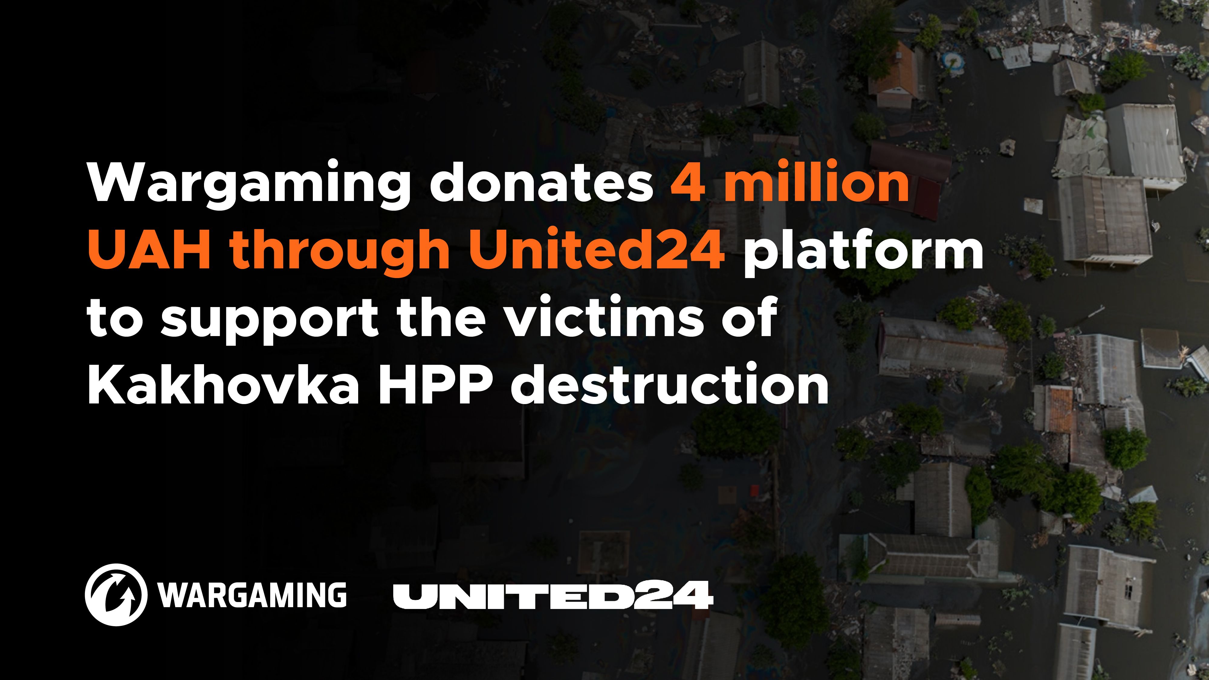 Wargaming hilft den Opfern der Zerstörung des Kachowka-Damms.