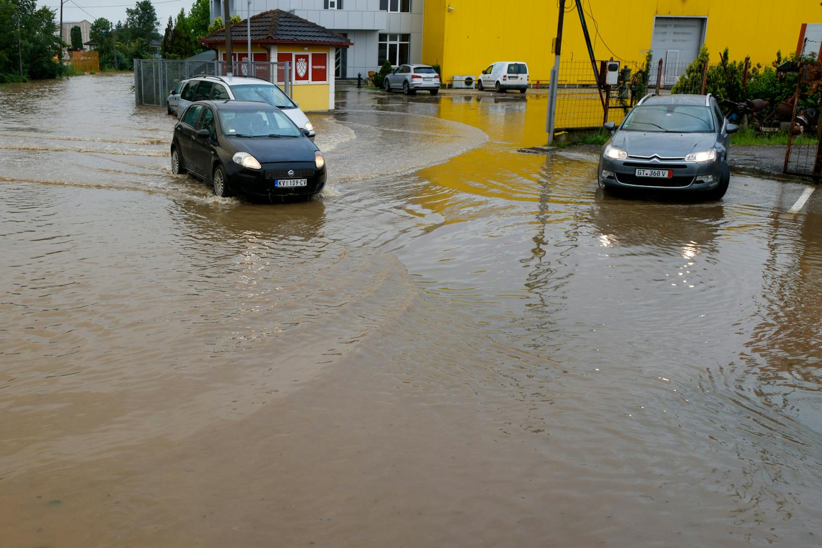 Heftige Unwetter erschütterten am Samstag den zentralen Teil Serbiens.