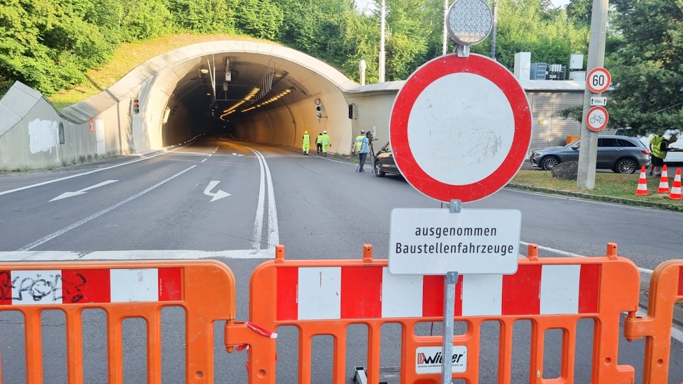 Bis 8. September ist der Tunnel im Süden von Linz noch gesperrt.