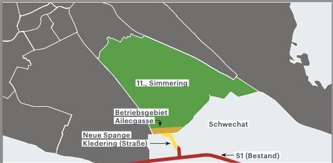 So soll die neu gebaute Spange künftig die bestehende S1 mit dem Betriebsgebiet Ailecgasse verbinden.