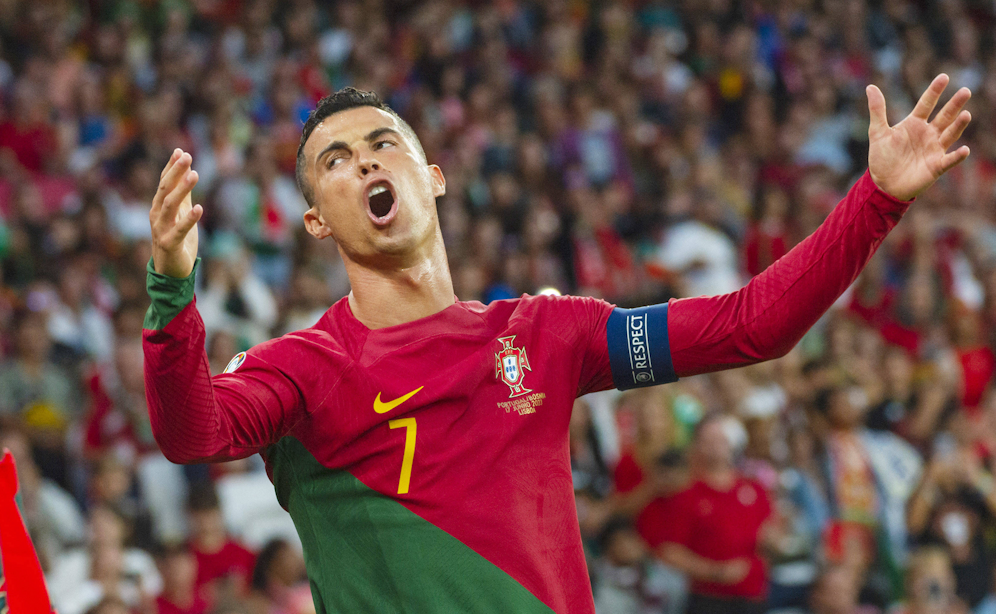 Cristiano Ronaldo im Dress von Portugal.