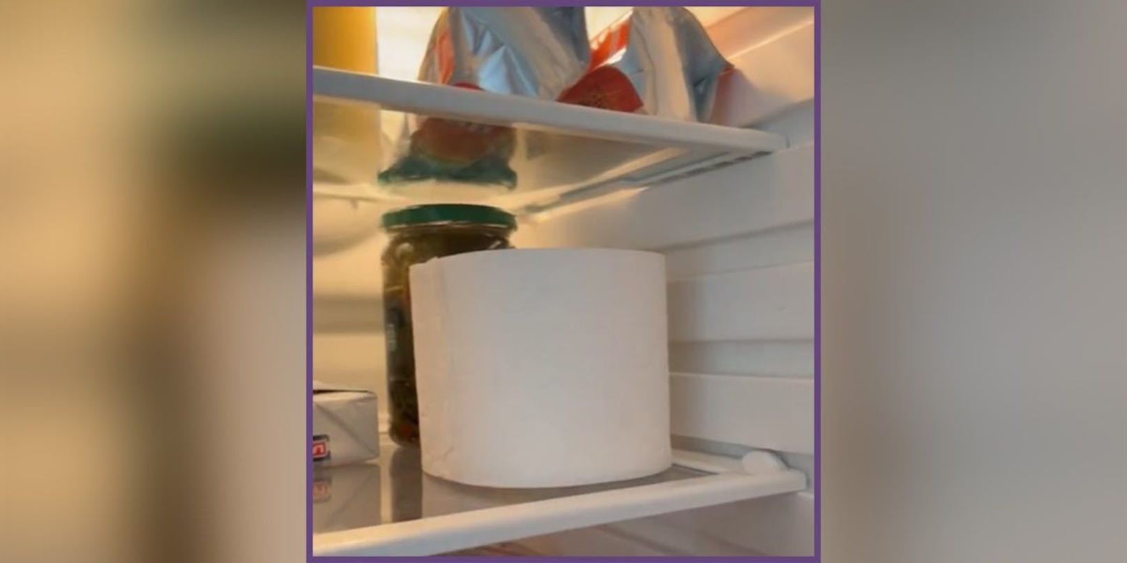 Eine Klopapier-Rolle im Kühlschrank, was soll das denn bringen?