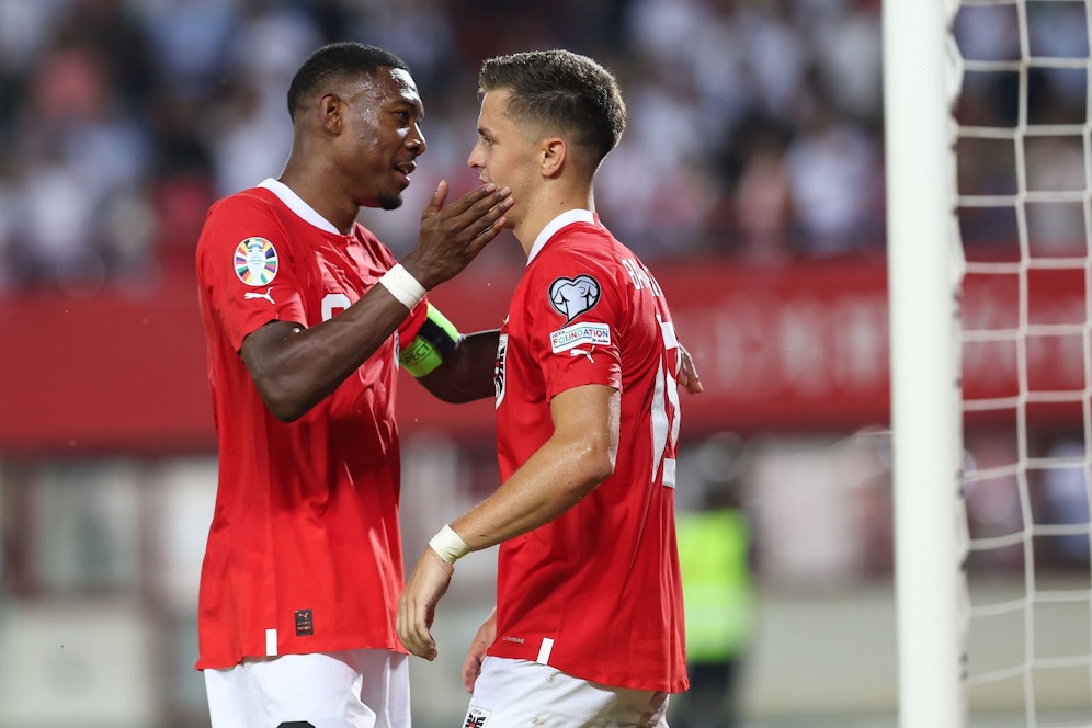 Christoph Baumgartner bejubelt seinen Doppelpack. 