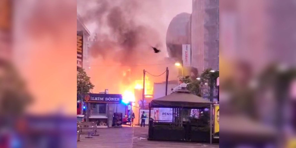 Am Columbusplatz brannte es am frühen Mittwoch lichterloh.