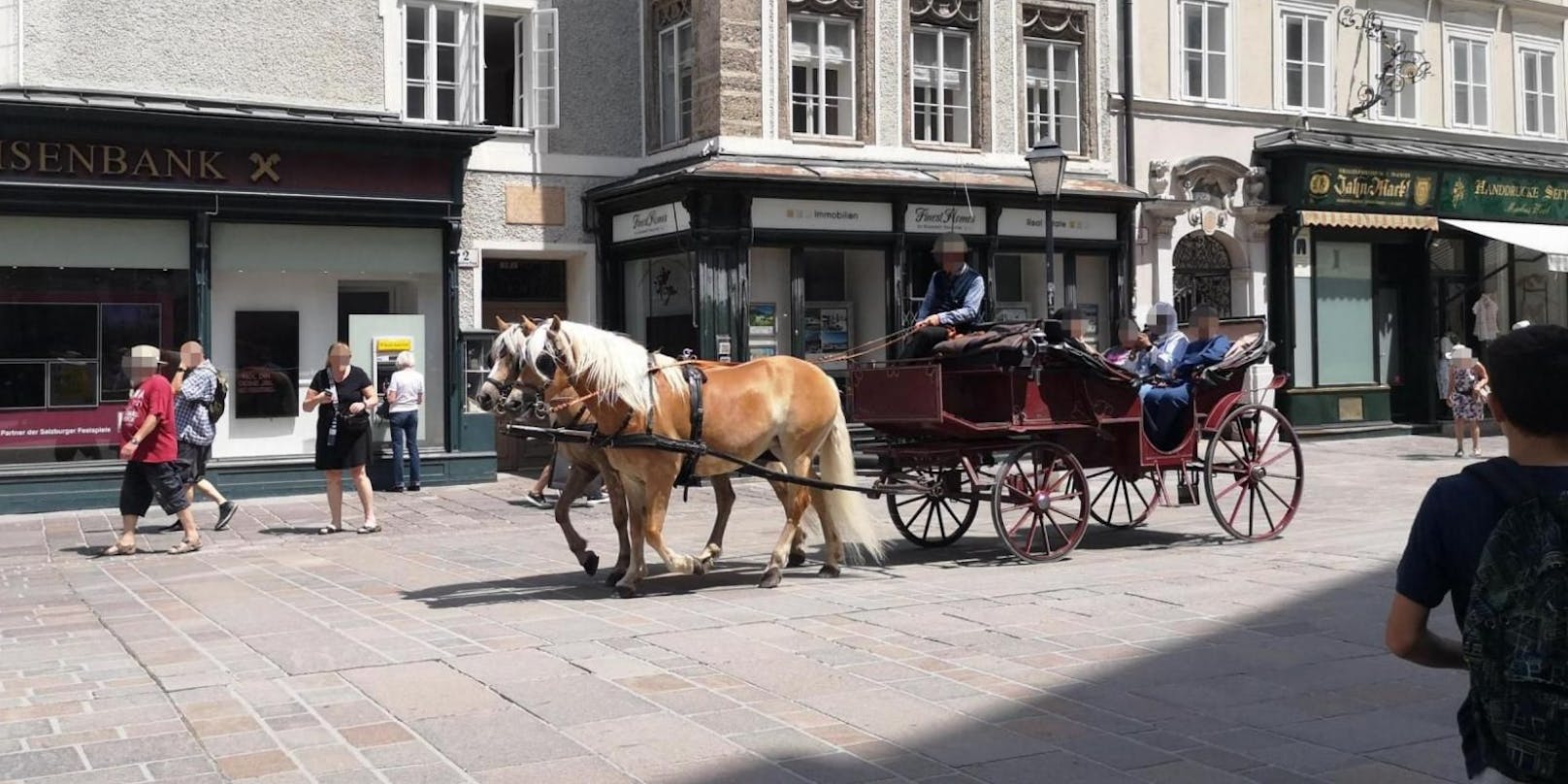 In Salzburg gibt es keine Hitzefrei-Regelung für Fiaker.&nbsp;