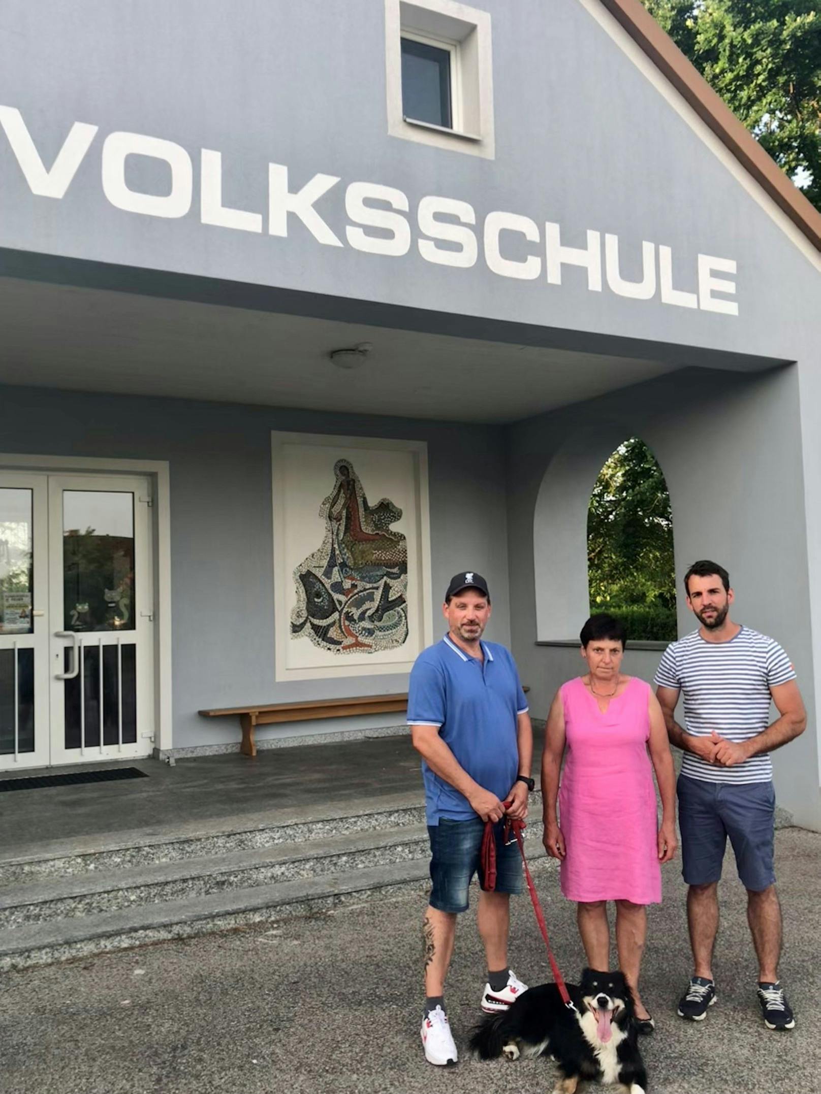 VP-Stadträtin Veronika Haas mit Ortsparteiobmann Michael Redl und Stellvertreter Markus Graßl.