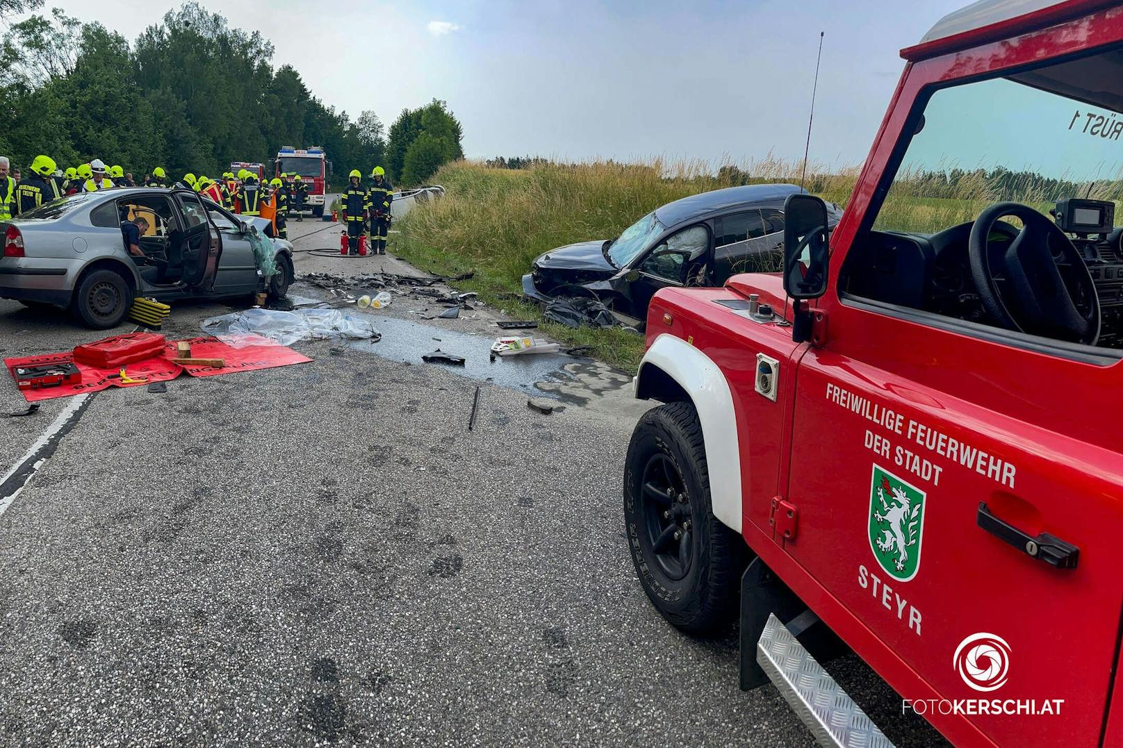 In Steyr ist es am Mittwoch zu einem schweren Verkehrsunfall gekommen – dabei wurden drei Personen verletzt.