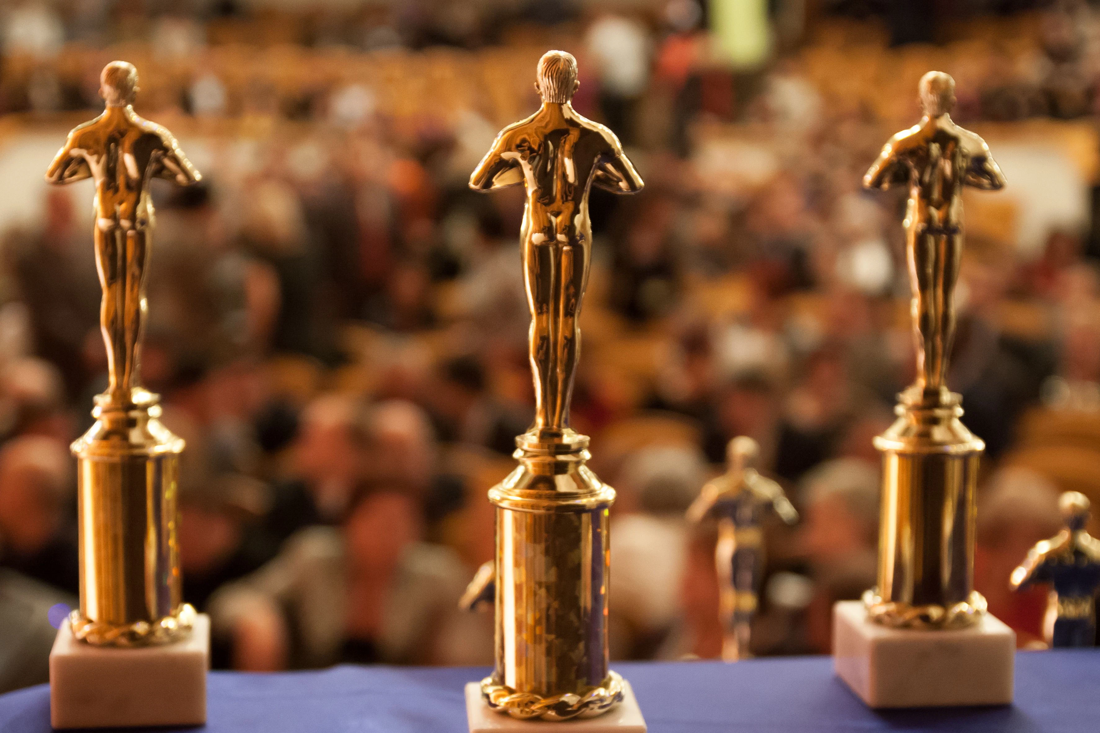 Oscars on the background of the audience